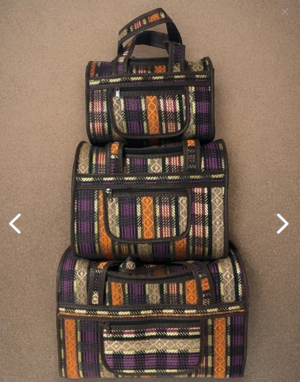 Eyef 3 lü Hasır Piknik Çantası - Gezi Çantası