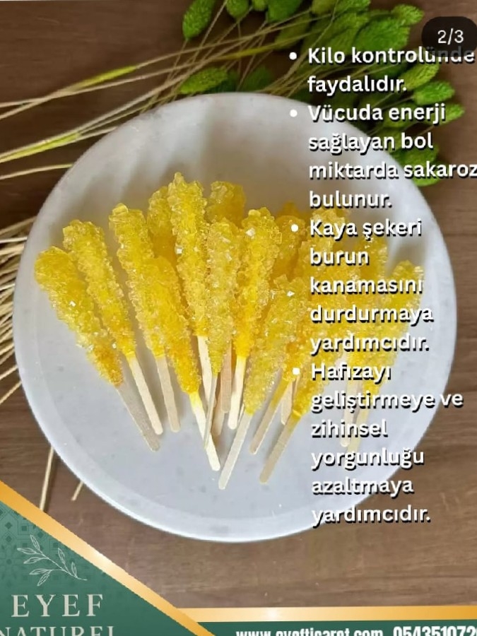 Çubuklu safranlı nöbet şekeri 1 kg